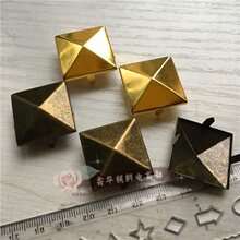 四方形尖顶大铆钉四爪钉DIY包帆布鞋衣服金字塔配件15X15mm古铜色