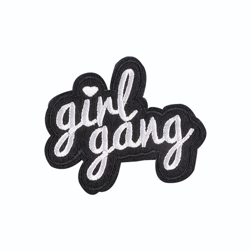 Computerized embroidery logo cartoon letter badge label clothing decoration accessories hat and cap handmade patch with backing adhesive embroidery fabric sticker