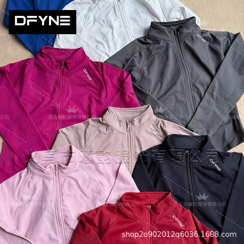 Dfyne Popular Product on Aliexpress Zipper Long-Sleeve Yoga Fitness Clothing Sports Fitness Casual Women's Slim-Fit Jacket