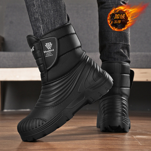 Winter 50 size plus size Western fashion high-top snow boots outdoor quilted warm waterproof cotton boots