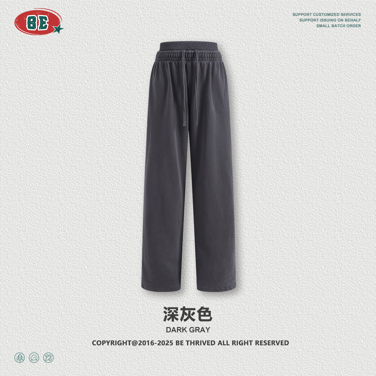 Be mujer ropa| 2025 otoño Europa y América marca de moda estilo retro hacer viejos pantalones casuales de doble cintura delgados pantalones rectos para mujeres image 7
