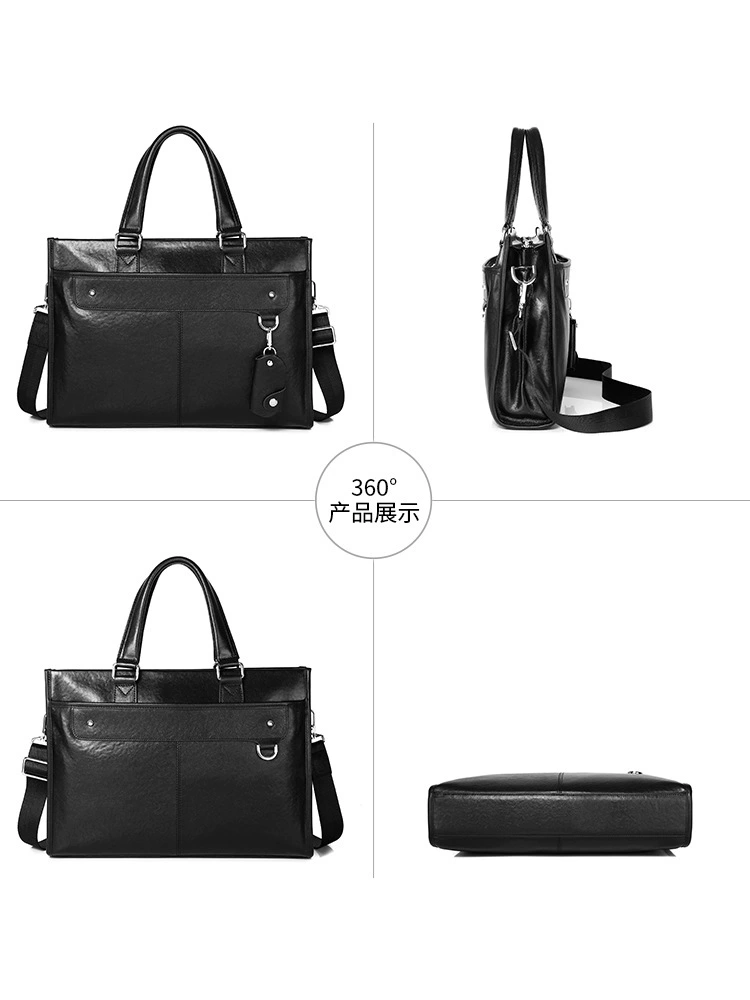 Leather laptop, men's waterproof bag, business version, cowhide, 7, 7inch, genuine leather