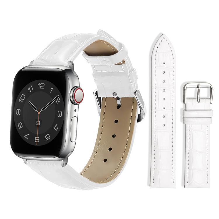 Para Apple Watch 38 - 49mm multi-tamaño correa de reloj de bambú botón retro correa de cuero