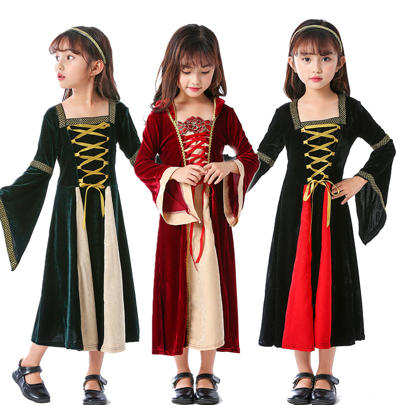 六一兒童節宮廷女王歐美宮廷風兒童公主貴族皇后兒童宮廷女王禮服