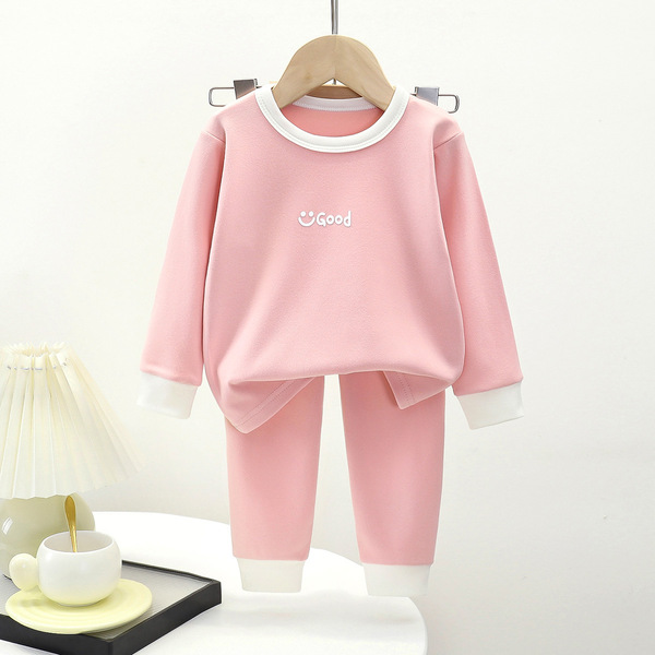 Children's velvet keep warm set for men and women