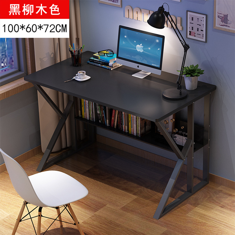 Escritorio estantería computadora integrada mesa de oficina chica dormitorio casa simple escuela primaria y secundaria estudiante escritura mesa de estudio y silla