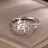 H4: Korean single silver ring - other surnames consult customer service