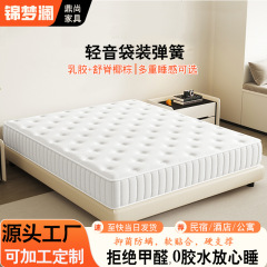 乳胶袋装弹簧床垫舒脊两用双人席梦思家用卧室公寓酒店1.8m可定制