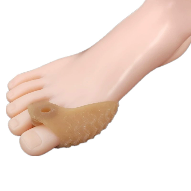 Силиконовый сепаратор Hallux valgus с отрицательными ионами, гофрированный разделитель пальцев с двумя отверстиями