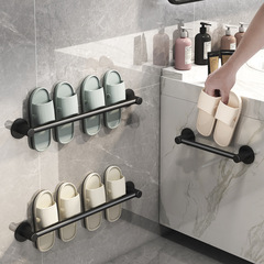 Space aluminum slipper rack on the wall without punching shoe storage rack bathroom wall-mounted storage rack bathroom storage rack