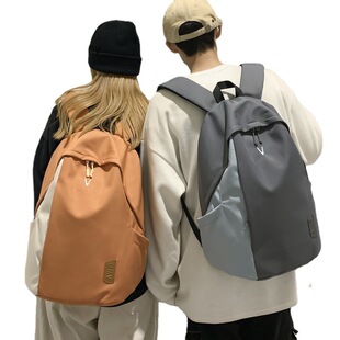 Hong Kong schoolbag female college students junior high school students in simple large capacity computer backpack male backpack male