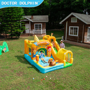 Doctor Dolphin Children's Inflatable Castle Home Indoor Small Party Castle Children's Castle Slide Trampoline Can Be Customized