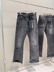 ERD憂鬱な富二代Flaredjeans灼熱水洗い破壊マイクロラップジーンズ高街修身ズボン