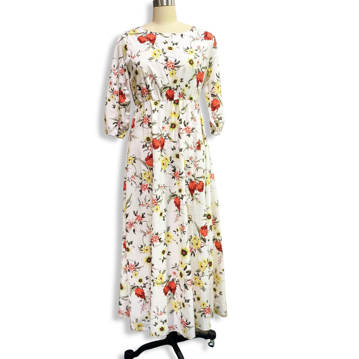 2025 New Cross-Border Supply European And American Women's Clothing Chiffon Printed Long Skirt Bohemian Vacation Style_ecoleips.com