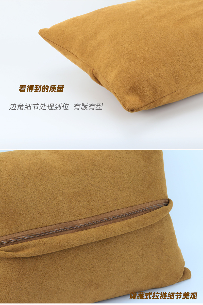 Car headrest neck pillow a pair of suede pillow for loading car back cushion waist support waist support wholesale