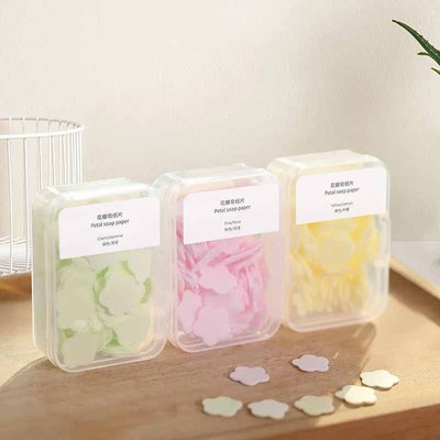 disposable Soap slices Soap paper Soap flakes outdoors travel portable Take it with you Wash your hands Fragrance