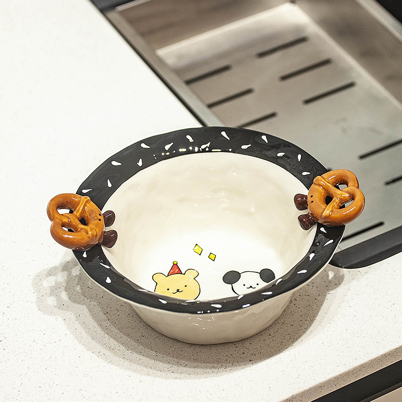 クリエイティブでかわいい食事ボウル、インスタントラーメンボウル、見栄えの良いライスボウル、セラミックサラダボウル、フルーツボウル、家庭用ヨーグルトボウル|undefined