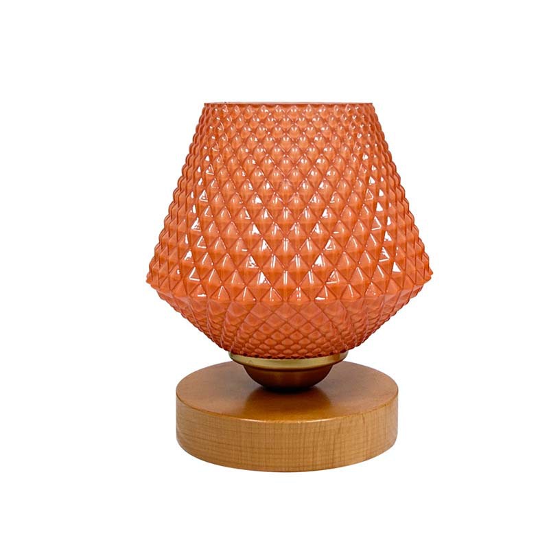 Lámpara de mesa decorativa de vidrio para dormitorio, estilo nórdico minimalista, de lujo ligero, para habitación de hotel, luz ambiental de noche.