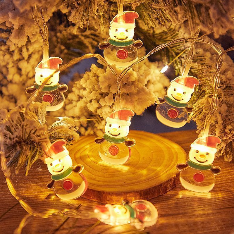国境を越えた新製品クリスマス老人雪だるまクリスマスツリー装飾灯ショーウインドー創意ペンダントカラー灯串|undefined