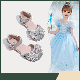 Mori Girl Princess Crystal Shoes Girl Summer New Soft Sole Non-slip Stylish Baotou Sandals Student Version Korean