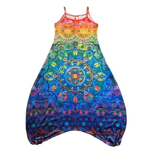 2024 cross-border women's clothing independent stand popular printed harem crotch jumpsuit sleeveless sling spring and summer