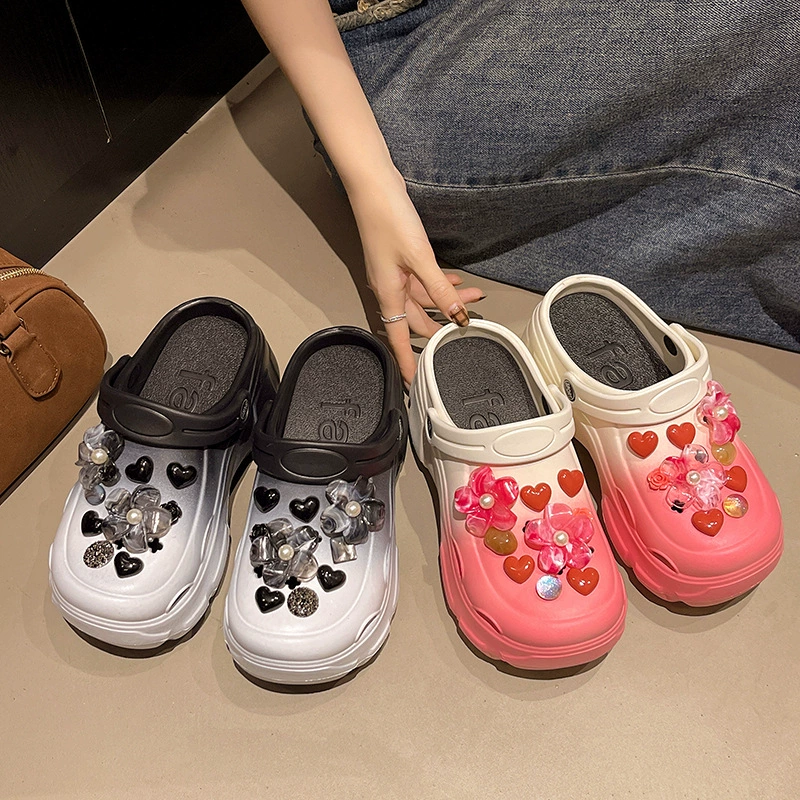 2025 новая обувь с толстой подошвенной летней градиентной пещерной обуви