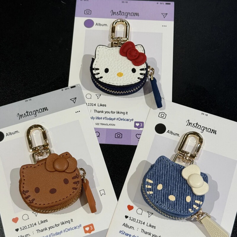 Original Colorfulful Cute Kt Cat Pendant High-Looking Hellokitty Girl Coin Purse Pendant Keychain Gift