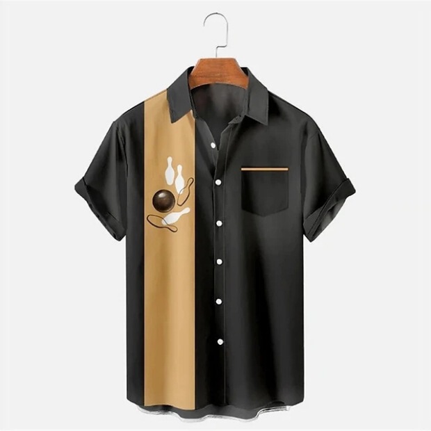Men's Fashion Trend Hawaii Short Sleeve Shirt 3D Digital Printing Shirt Cross-border Amazon Summer Foreign Trade Hot Sale