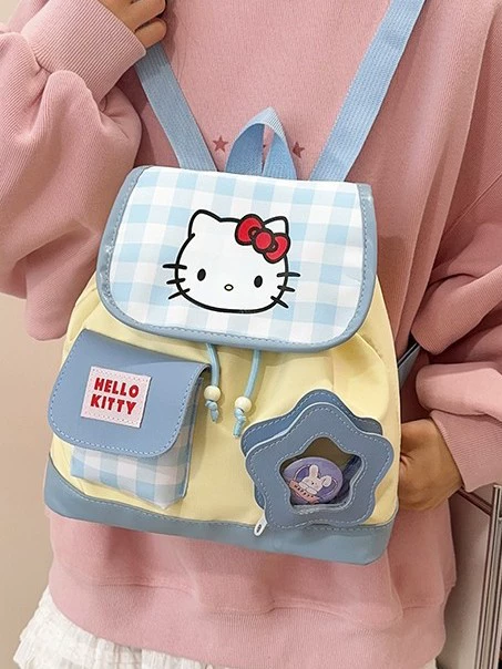 Hello Kitty, карманный рюкзак, универсальная сумка, затягивающийся шнурком