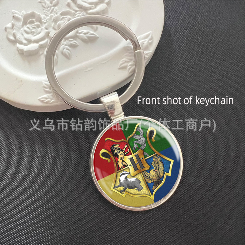 クロスボーダー新製品アクセサリーハリーポッターホグワーツ魔法魔術学校バッジタイムジェムシルバーネックレスペンダント|undefined
