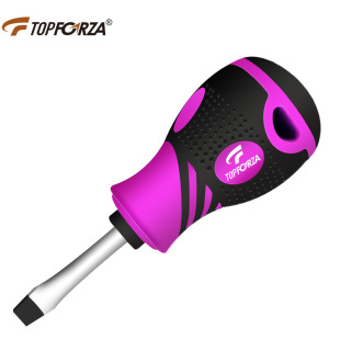 Tuofu Rui 2Sd-0638S6 Screwdriver Purple and Black Two-Color Tpr Anti-Slip Screwdriver 6.0X38Mm