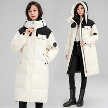 专柜同款羽绒服女冬季石墨烯发热加厚白鸭绒中年妈妈装中长款外套