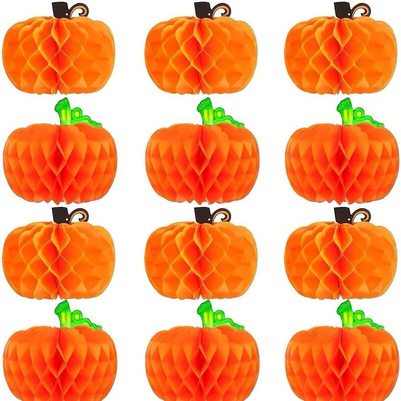 Supply of Pumpkin Honeycomb Decorations, Autumn Harvest Festival Event Decorations, Thanksgiving Honeycomb Hanging Decorations, Paper Garlands Supply of Pumpkin Honeycomb Decorations, Autumn Harvest Festival Event Decorations, Thanksgiving Honeycomb Hanging Decorations, Paper Garlands