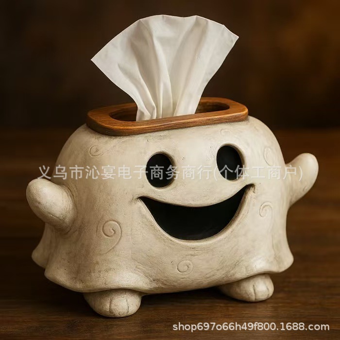 跨境万圣节树脂工艺品Halloween Pumpkin Tissue Box南瓜纸巾盒|undefined