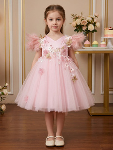 雅林达丝 Dress, sticker, small princess costume, suit, 6 years