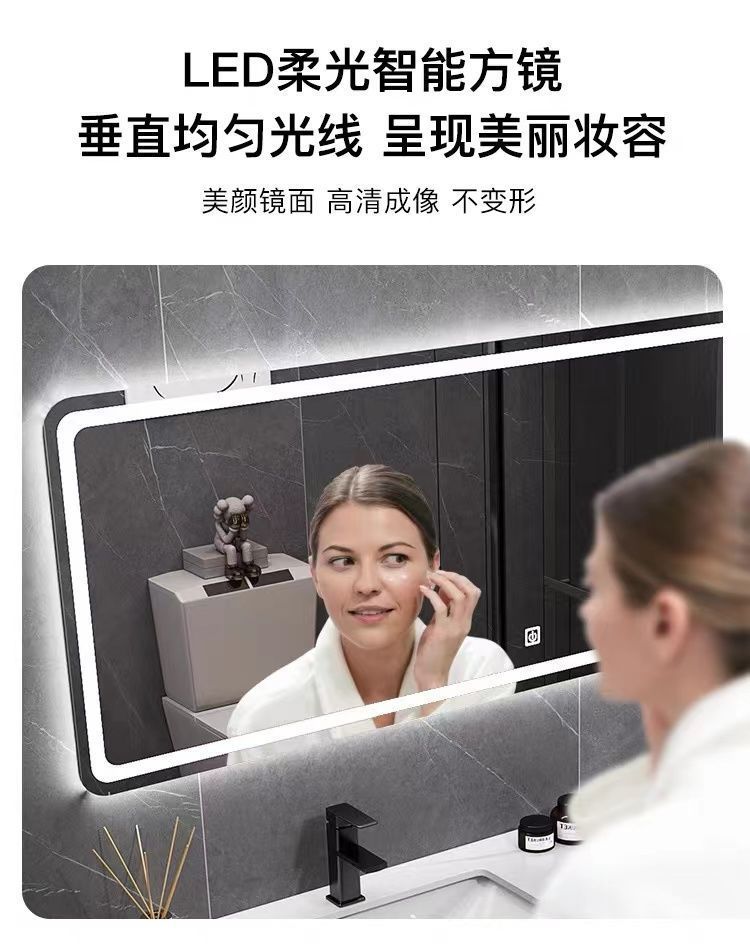 Modern and simple marble double-basin bathroom cabinet combination, washbasin, public bathroom, floor-standing bathroom undefined
