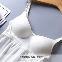 新品高檔桑蠶絲針織真絲文胸吊帶 一體無鋼圈內衣打底背心吊帶衫
