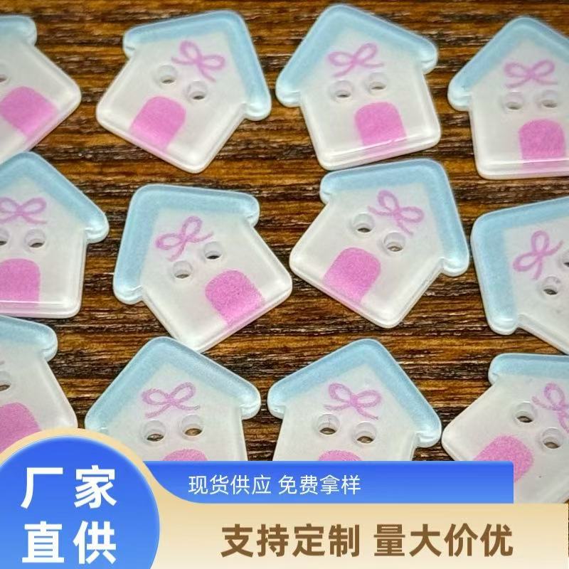 卡通糖果色蝴蝶结小房子纽扣发夹甜美可爱刘海夹侧边夹发卡发饰扣