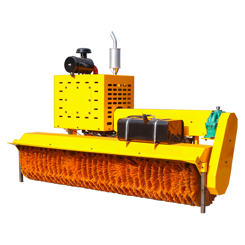 Cepillo rodante de remoción de nieve montado en automóviles para carreteras sanitarias municipales barridora de nieve cargador de invierno grande cepillo rodante de remoción de nieve