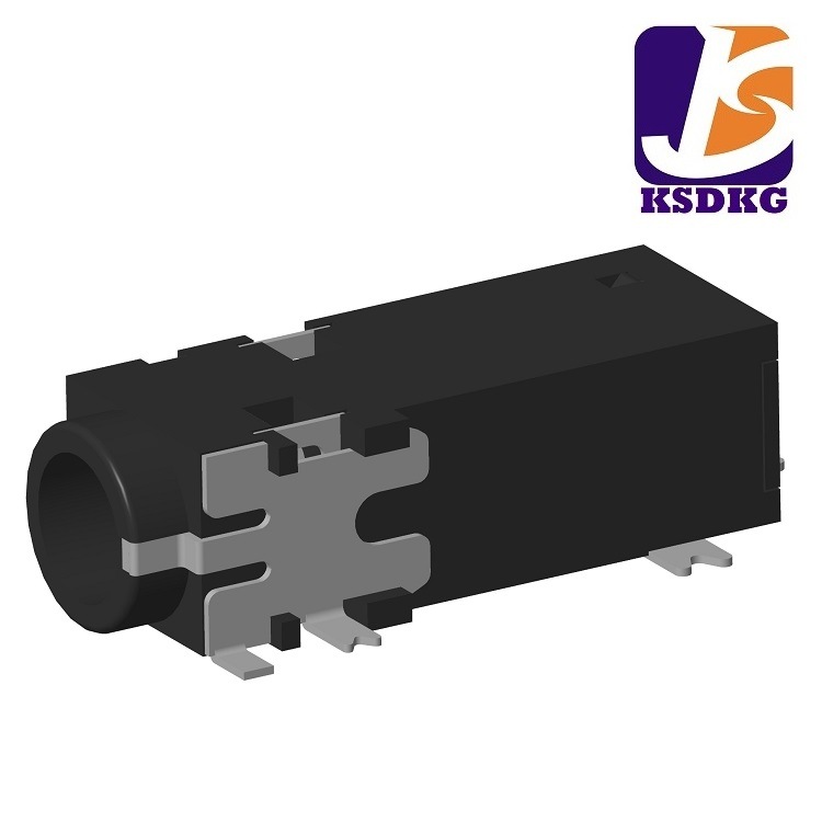 供应4极贴片耳机插座6脚 贴片3.5耳机母座4节 3.5音频插座贴片4极