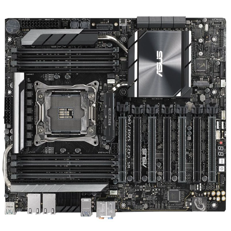 Плата рабочего стола совместимая с Intel ASUS WS-C422-SAGE/10G поддерживает множественные графические карты огненный