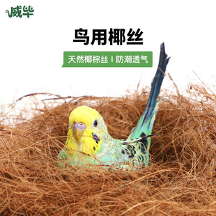 Coconut Palm Silk Birds Use Black Phoenix, Peony and Budgerigar Parrot to Heattech Supplies Bird Nest Breeding Box Bedding Bird Gear Instead of Wood Chips