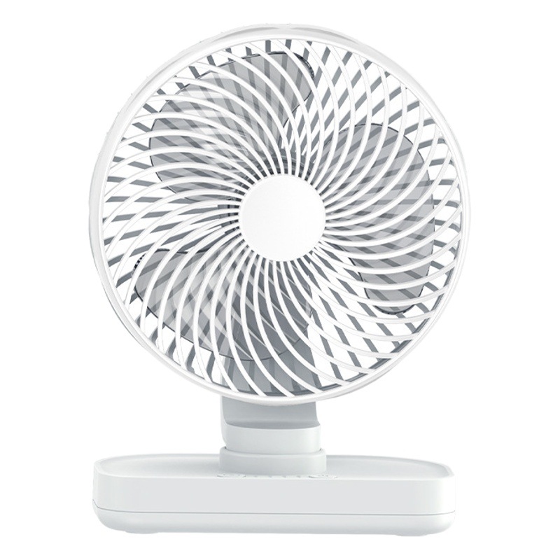 New Light Sound Fan Desktop Fan Cross-Border Popular Office Student Dormitory Long Battery Life USB Shaking Fan