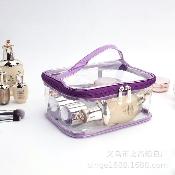 Capacious cosmetic bag PVC