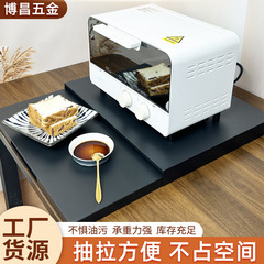 台所の炊飯器のトレーのスタンドのテーブルの引き出し式の引き出しの板の卸売りの鉄芸の収納棚の電子レンジの物置棚