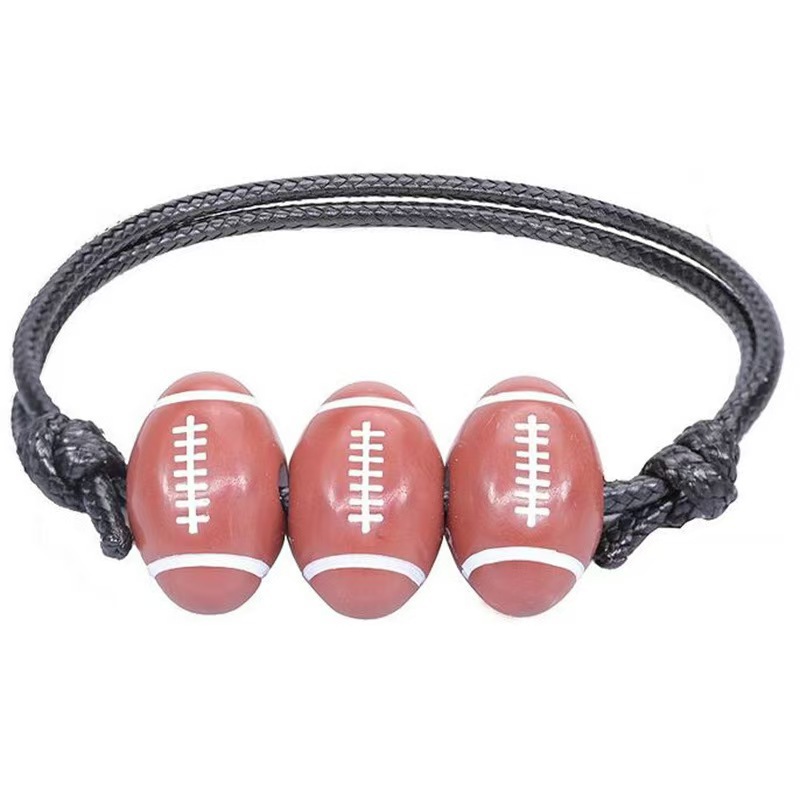 Basketball baseball softball tennis woven football bracelet