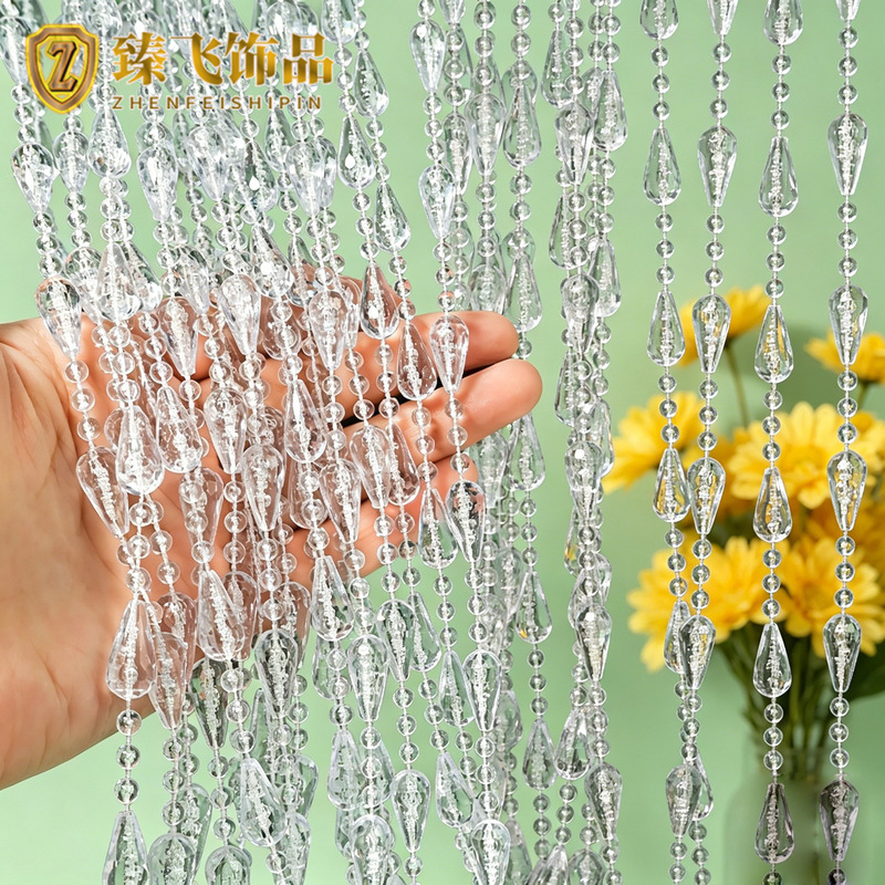 New Style Water Drop String Bead Chain Wedding Background Decoration Handmade Bead Curtain Door Curtain Partition Materials New Style Water Drop String Bead Chain Wedding Background Decoration Handmade Bead Curtain Door Curtain Partition Materials