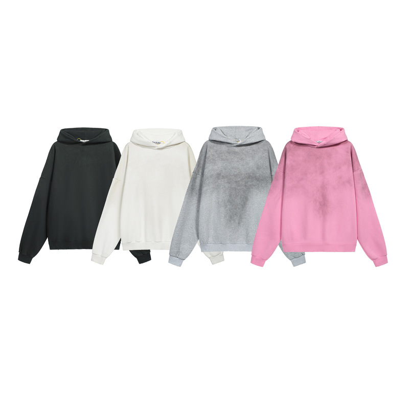 Cross-Border American Retro Style Letter Print Washed Vintage Loose Casual Drop-Shoulder Hooded Sweatshirt for Men and Women Cross-Border American Retro Style Letter Print Washed Vintage Loose Casual Drop-Shoulder Hooded Sweatshirt for Men and Women