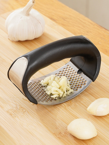Garlic pressing artifact 304 stainless steel garlic mortar household stir-cut garlic minced garlic pounding garlic ring-shaped garlic press
