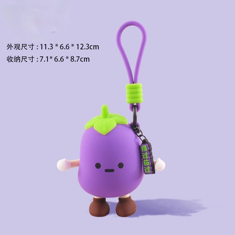 Cute Silicone Coin Purse Vegetable Bag Mushroom Small Potato Bluetooth Headset Storage Bag Kidsren's Key Delivery Free Shipping